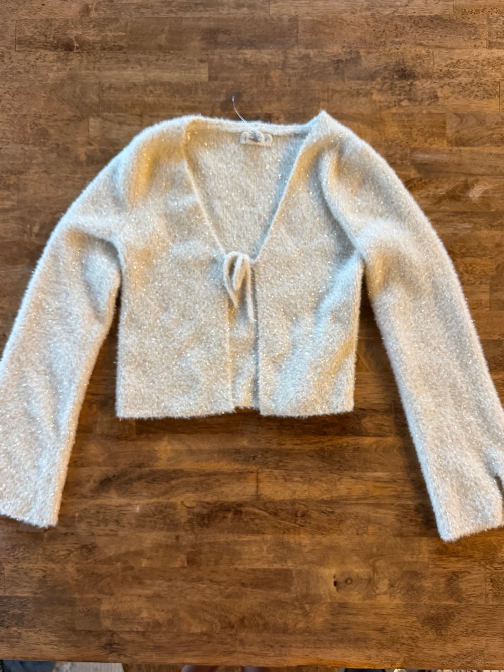 Cozy Cream Front Tie Sweater